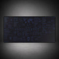 Terminal Forge™ Blue Matrix XL Desk Mat – Cybersecurity & Ethical Hacking Command Center Mousepad
